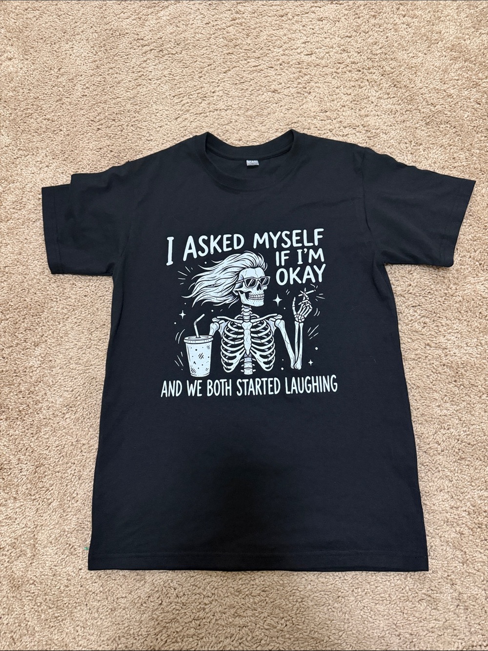 Graphic Skeleton Tee - Black Kids Shirt
